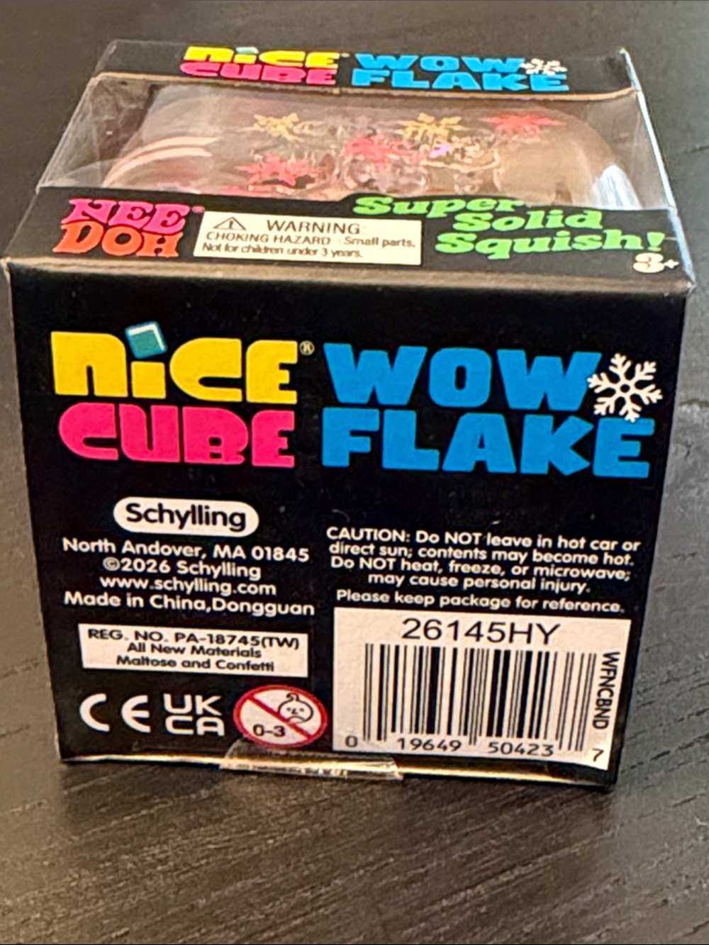 Needoh Nice Cube Wow Flake - Clear Squishy Toy* New and Authentic * - Picture 2 of 3